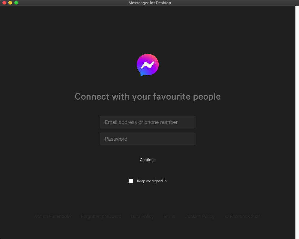 Messenger for Desktop 3.0 : Main interface