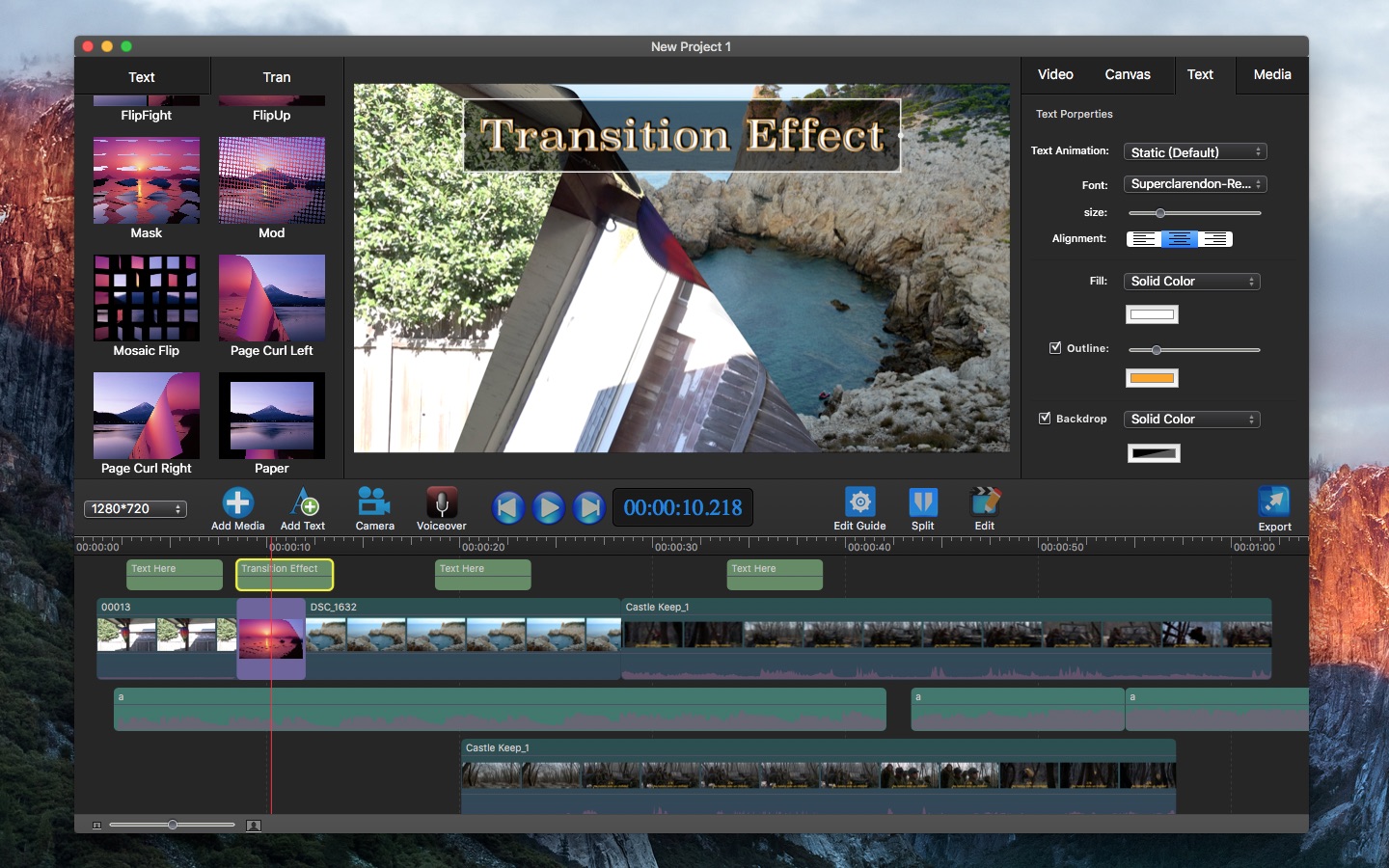 Movie Edit Pro - Video Editor 3.8 : Main Window