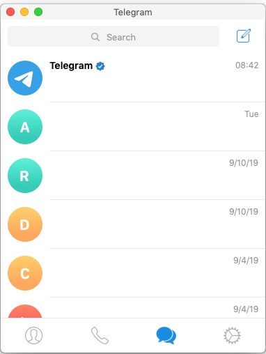 Telegram 5.7 : Main Screen
