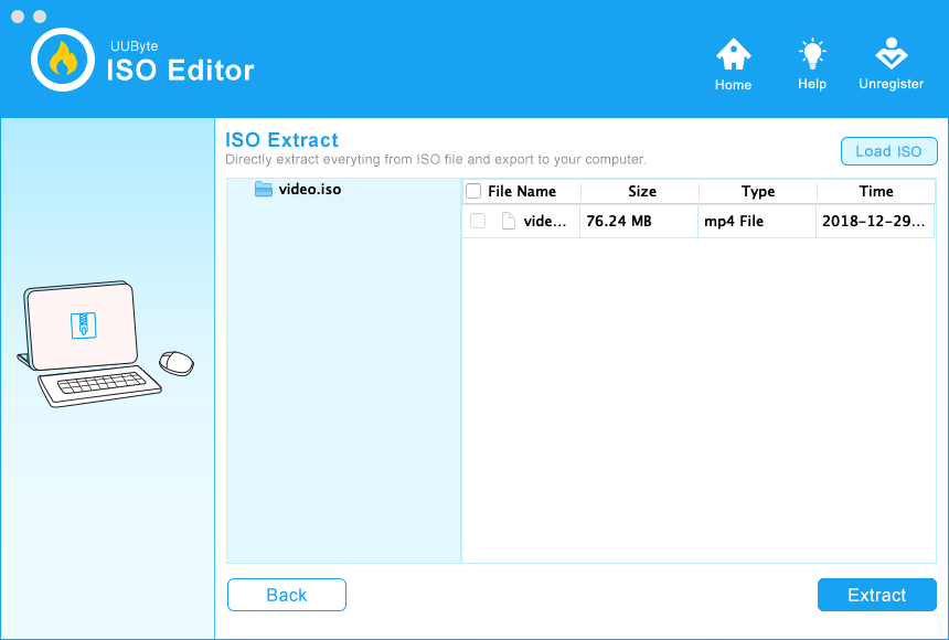 UUBYTEISOEditor 4.5 : Extract Content From ISO