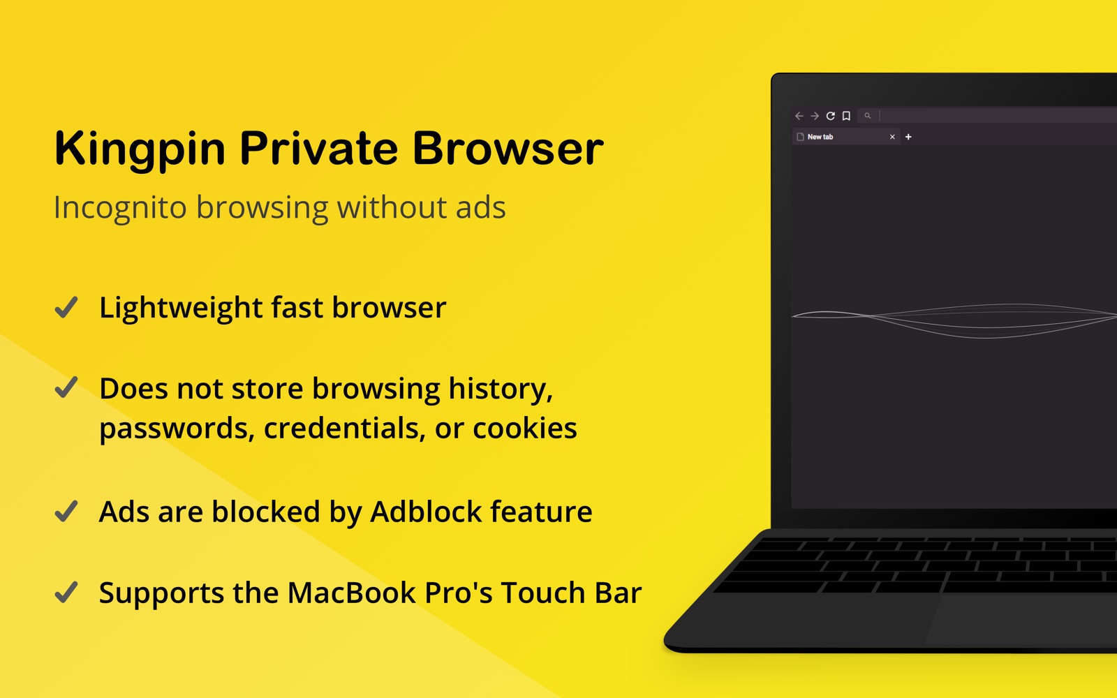 Kingpin Private Browser 1.3 : Main Window