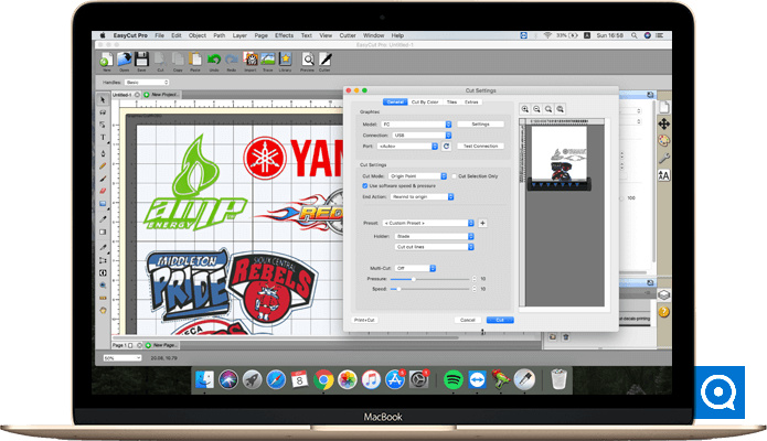 EasyCut Pro for Mac 5.101 : Vinyl Cutting Software Screenshot