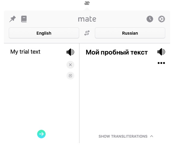 Mate Translate 6.1 : Main Screen