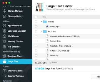 Large Files Finder