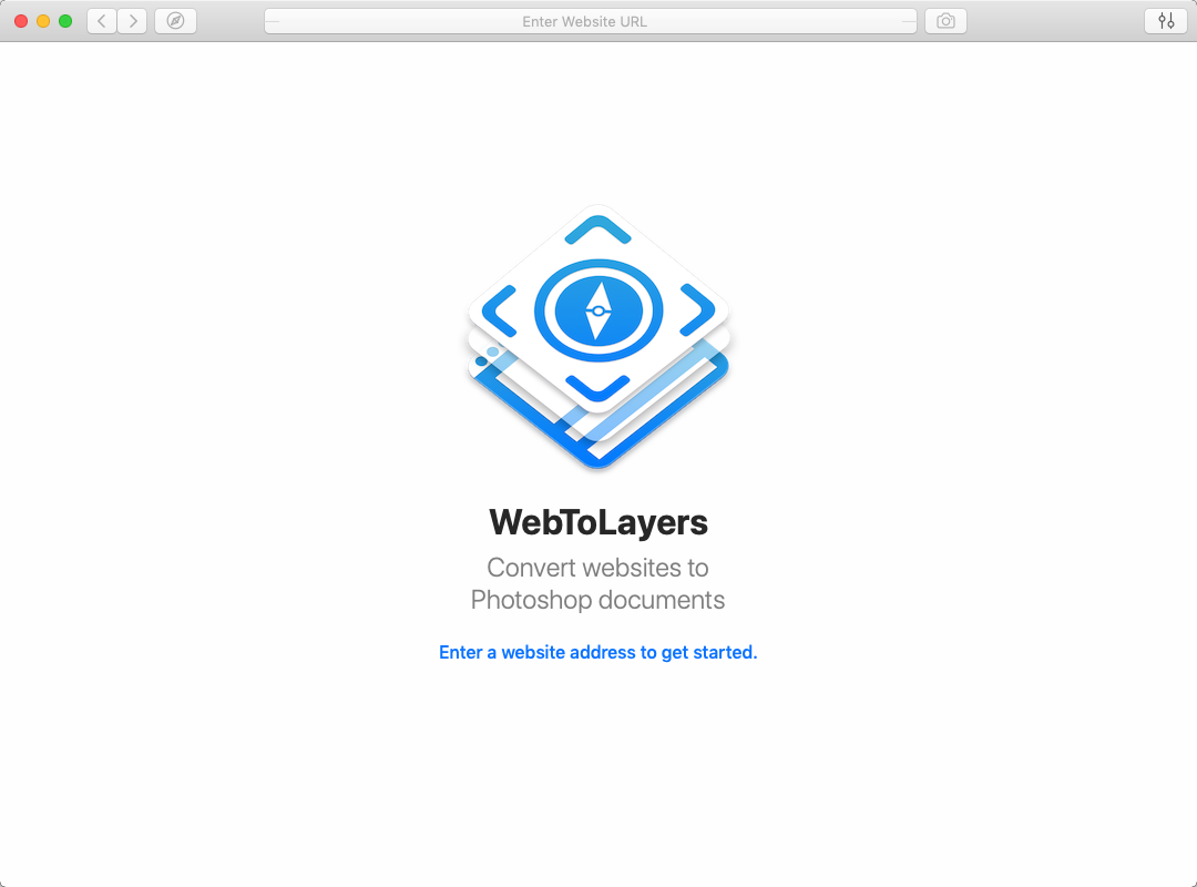 WebToLayers 1.1 : Main Window