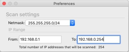 SuperScan - IP Scanner 1.4 : Preferences
