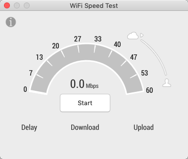 WiFi Speed Test 1.3 : Main Window