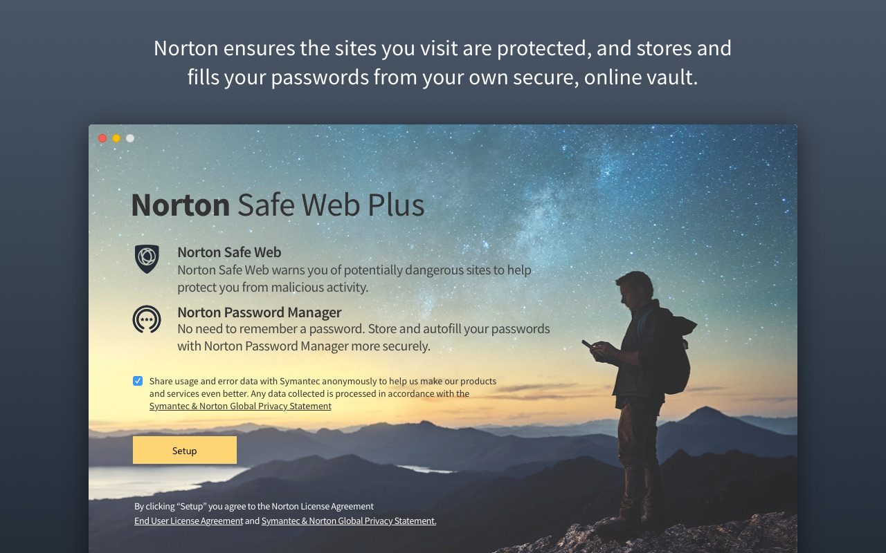 Norton Safe Web Plus 1.0 : Main Window