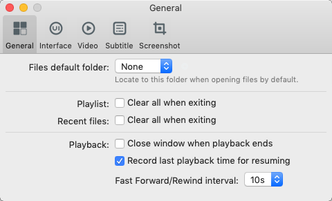 OmniPlayer 1.1 : General Preferences