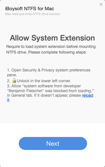 iBoysoft NTFS for Mac 1.8 : Main Window