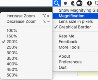 Magnification Options