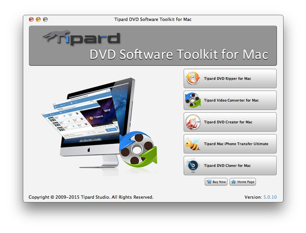 Tipard DVD Software Toolkit for Mac 8.2 : Main Window