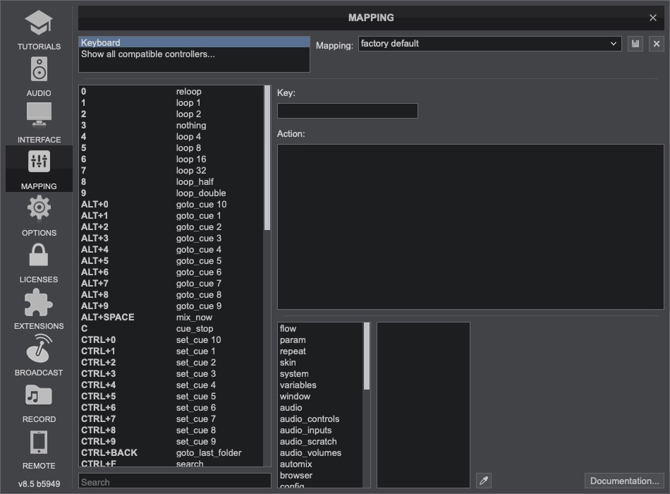 VirtualDJ 8.5 : Mapping