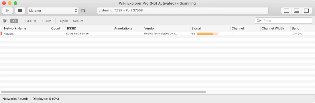 WiFi Explorer Pro 2.3 : Main Screen