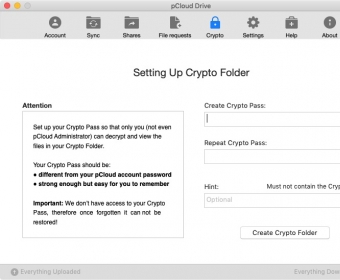 Setting Up Crypto Folder