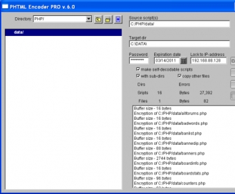 PHTML Encoder PRO under Windows
