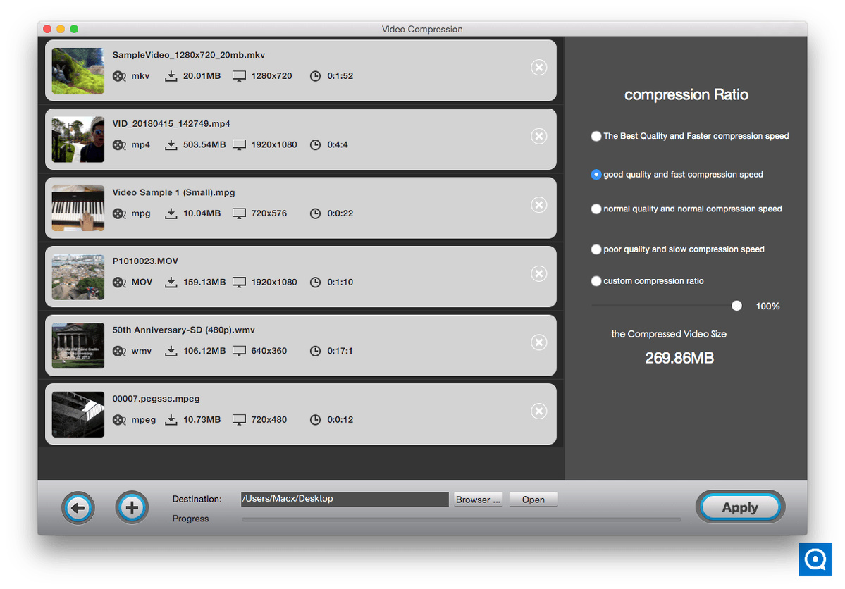 Total Video Tools for Mac 1.2 : compress video on mac