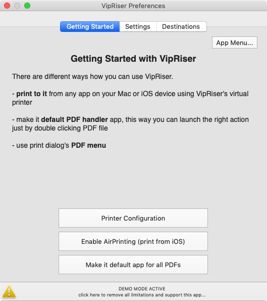 VipRiser 3.4 : Getting Started Preferences