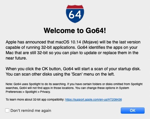 Go64 1.1 : Welcome Screen 