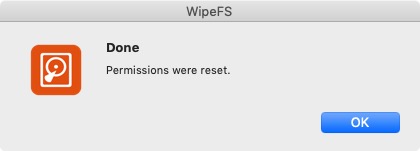 WipeFS 2.0 : Permissions Reset