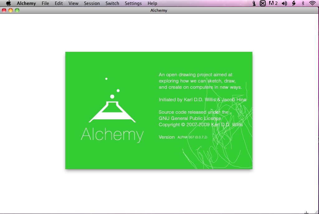 Alchemy- 0.7 : Main window