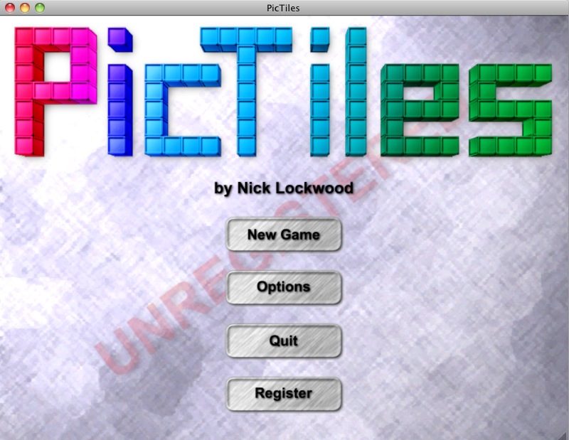 PicTiles 1.1 : Main menu