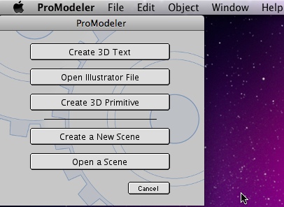ProModeler 4.5 : Main window