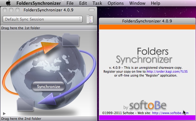 FoldersSynchronizer . 4.0 : Main window