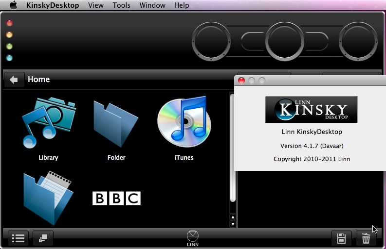 KinskyDesktop 4.1 : Main window