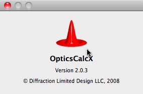 OpticsCalcX 2.0 : Main window