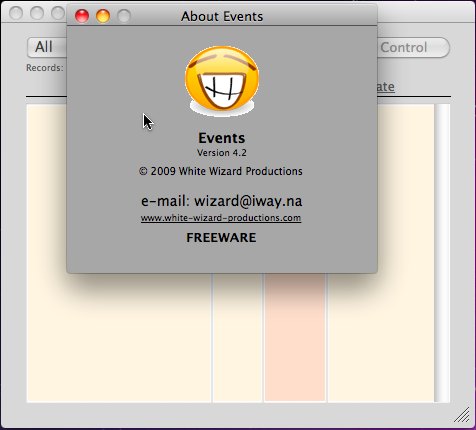 Events 4.2 : Main window