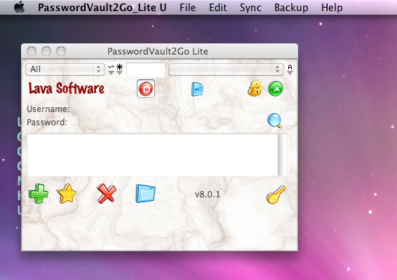 PasswordVault Lite 8.0 : General View