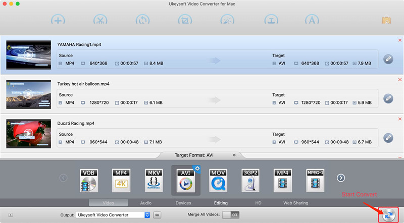 UkeySoft Video Converter for Mac 10.0 : Main Window