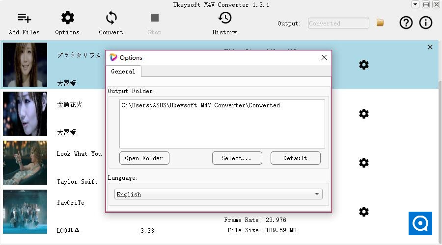 Ukeysoft M4V Converter for Mac 2.1 : Main window
