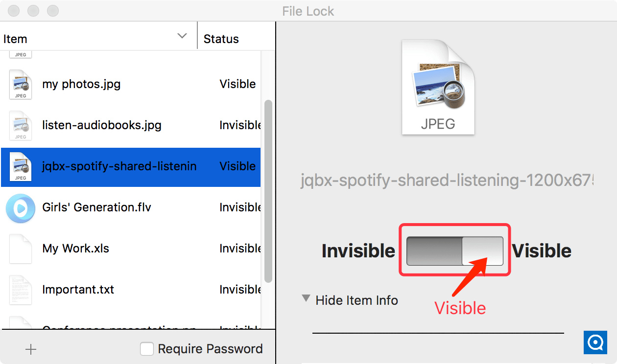 UkeySoft File Lock for Mac 1.0 : visible files