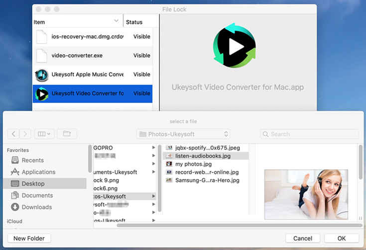 UkeySoft File Lock for Mac 1.0 : Main Window