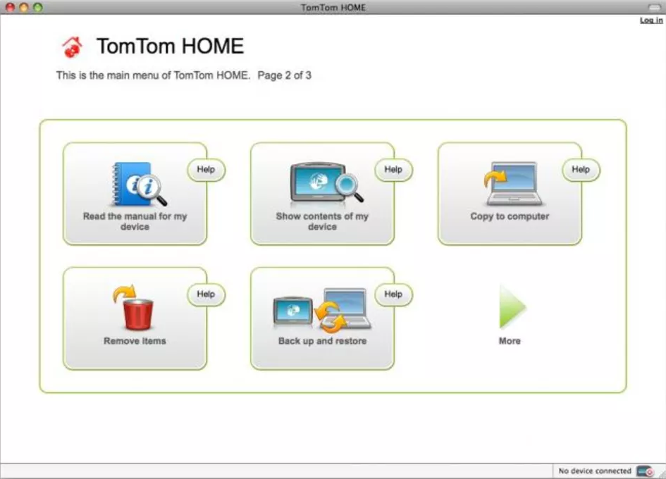 TomTomHOME 2.2 : Main Window