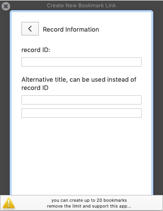 BookMarkable 3.4 : Record Information