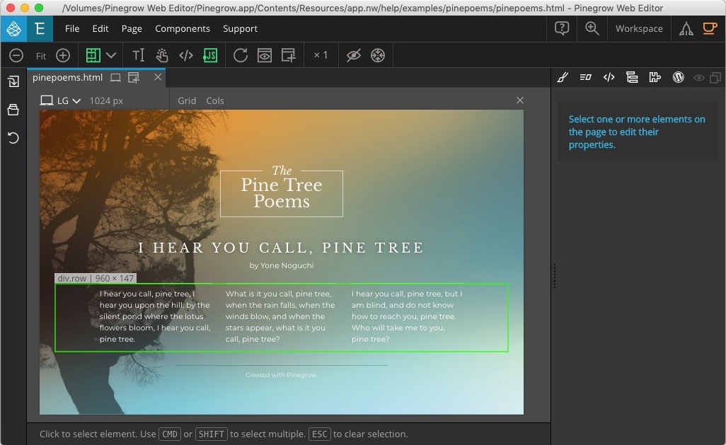 Pinegrow Web Editor 5.9 : Main Screen