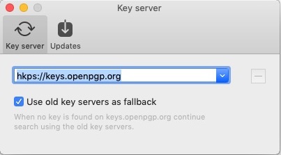 GPG Suite 2019.2 : Keyserver Preferences 