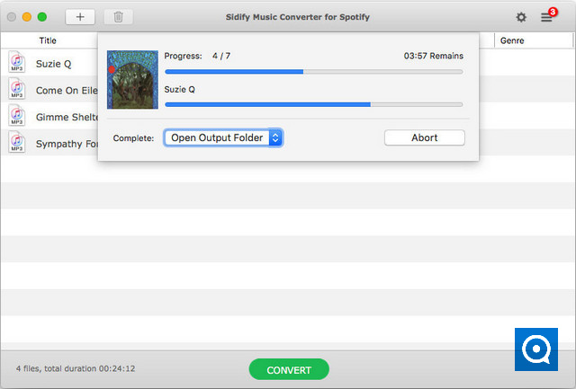 Sidify Music Converter for Spotify 1.4 : Start Converting Spotify music on Mac
