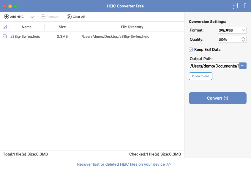 HEIC Converter Free 1.6 : Add File Window
