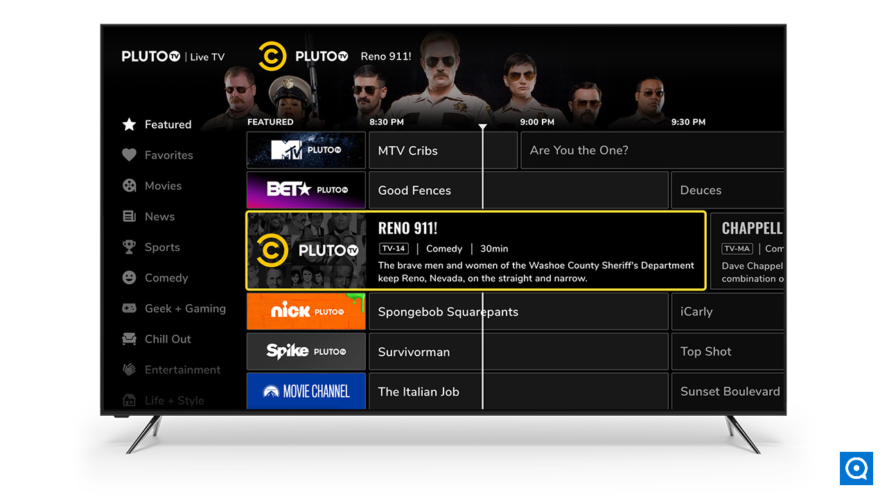 Pluto TV 4.8 : Main window