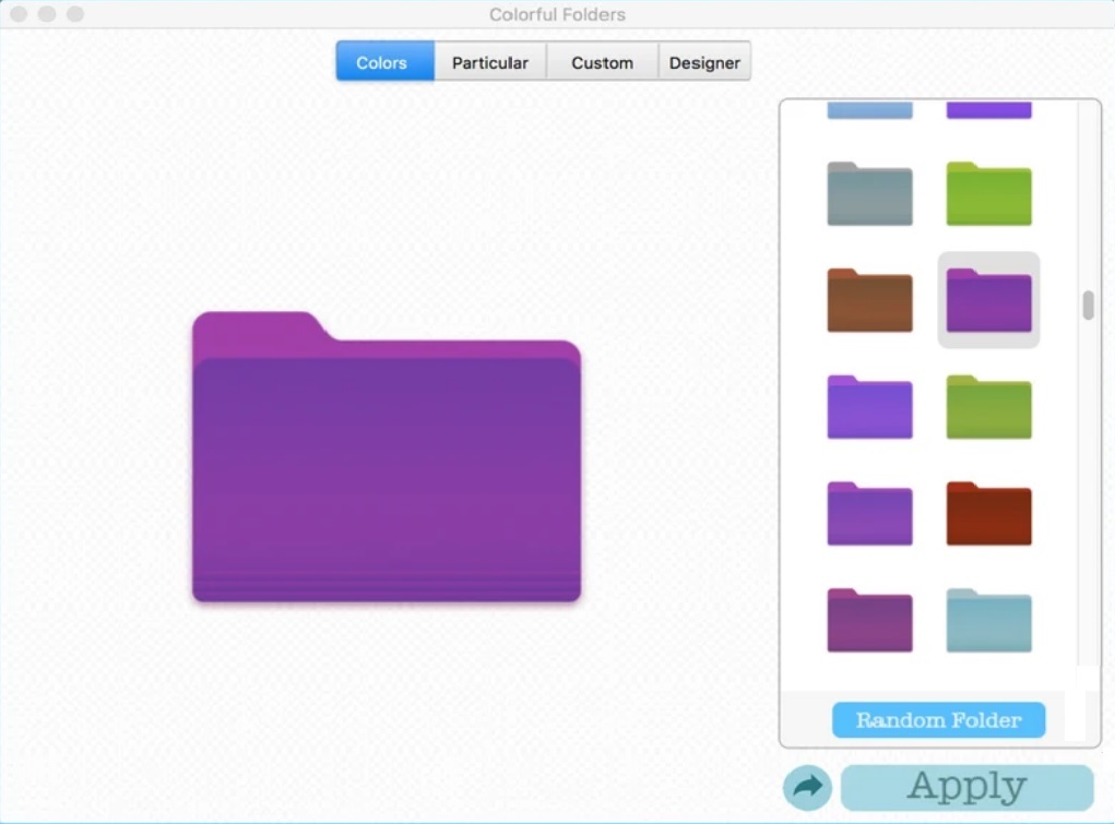 Colorful Folders 2.1 : Main Screen - Color Tab