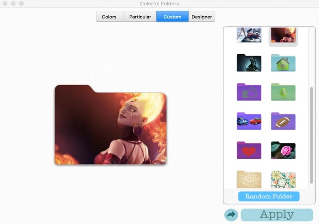Colorful Folders 2.1 : Main Screen - Custom Tab