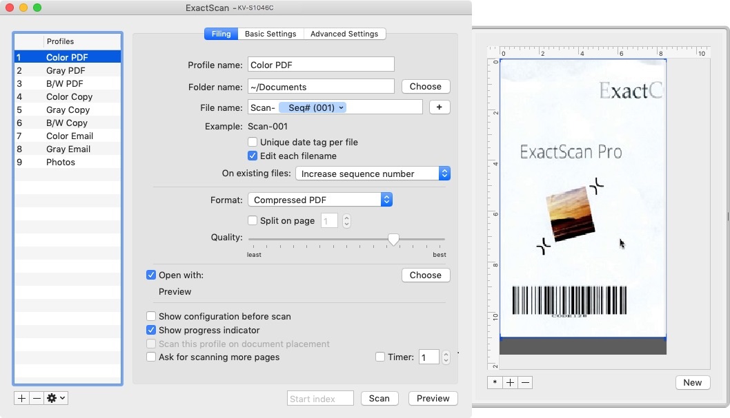 ExactScan 20.1 : Main Screen 
