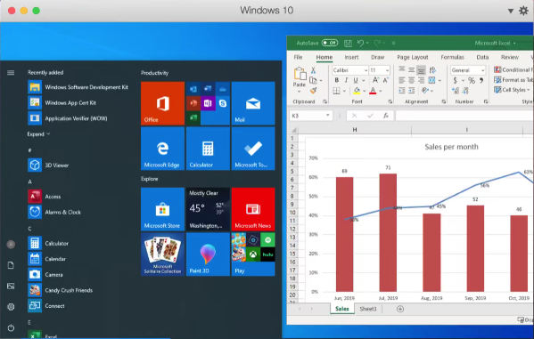 Parallels Desktop Lite 1.5 : Windows 10 screen