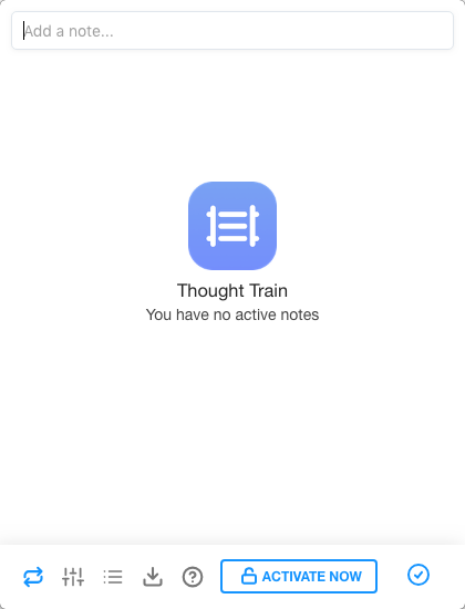 Thought Train 1.3 : Main Window