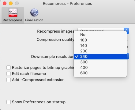 Recompress 20.1 : Downsample Resolution