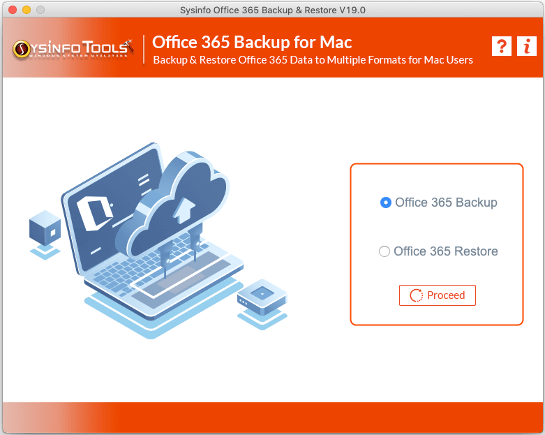 SysInfoTools Office365 Backup for Mac 19.0 : Main Window